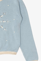 Kids Vintage Baby Blue Lydia Jane Snowflakes Ugly Christmas Pullover (1990s)