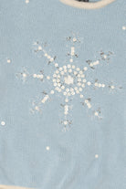 Kids Vintage Baby Blue Lydia Jane Snowflakes Ugly Christmas Pullover (1990s)
