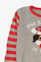 Kids Gray "The Snuggle Is Real" Dogs Ugly Christmas Pullover (2010s)