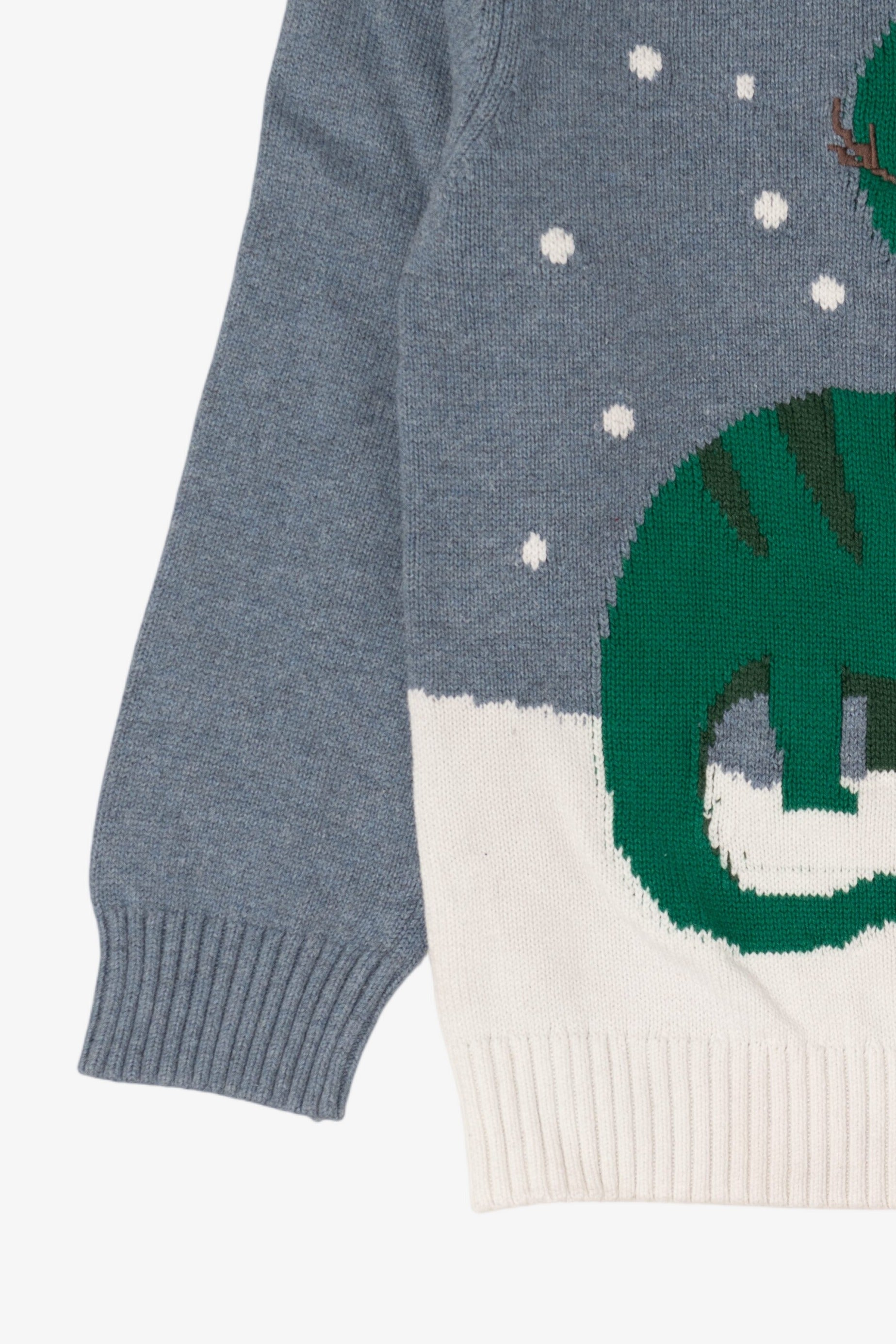 Blue H&M Santa And Dinosaur Ugly Christmas Pullover (2010s)