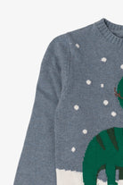 Blue H&M Santa And Dinosaur Ugly Christmas Pullover (2010s)