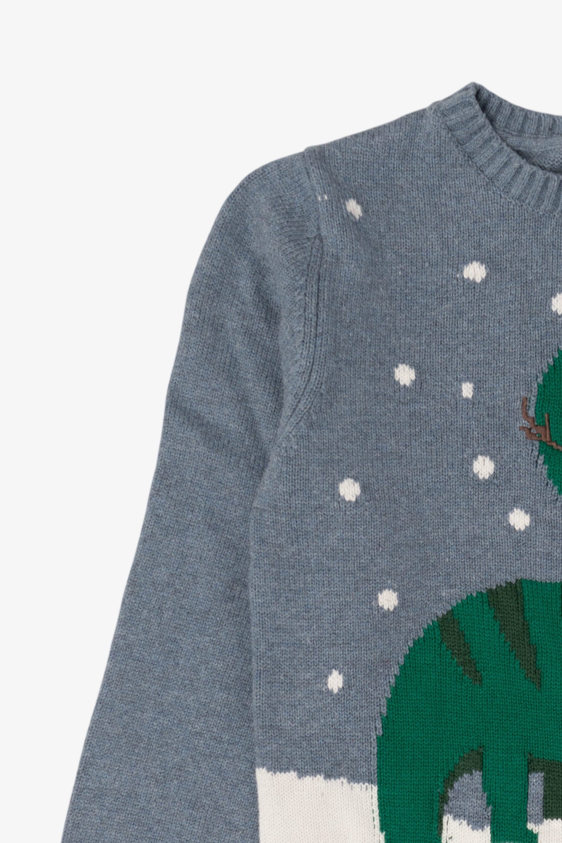Blue H&M Santa And Dinosaur Ugly Christmas Pullover (2010s)
