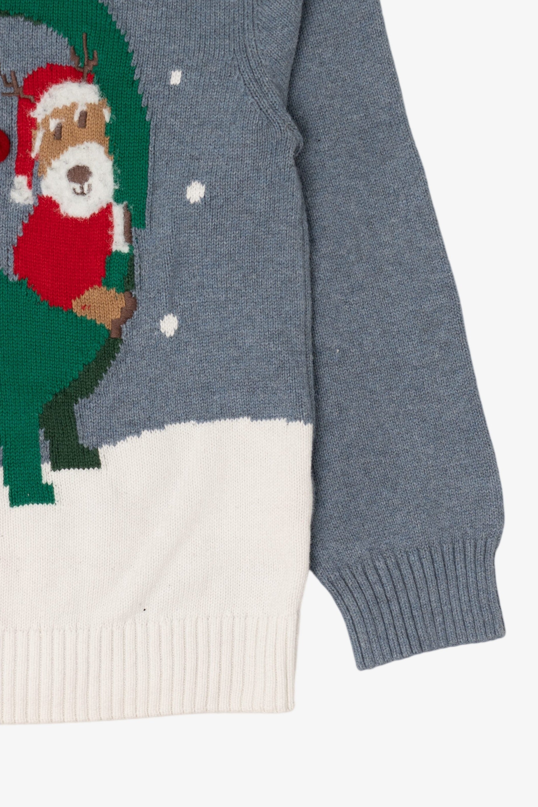 Blue H&M Santa And Dinosaur Ugly Christmas Pullover (2010s)