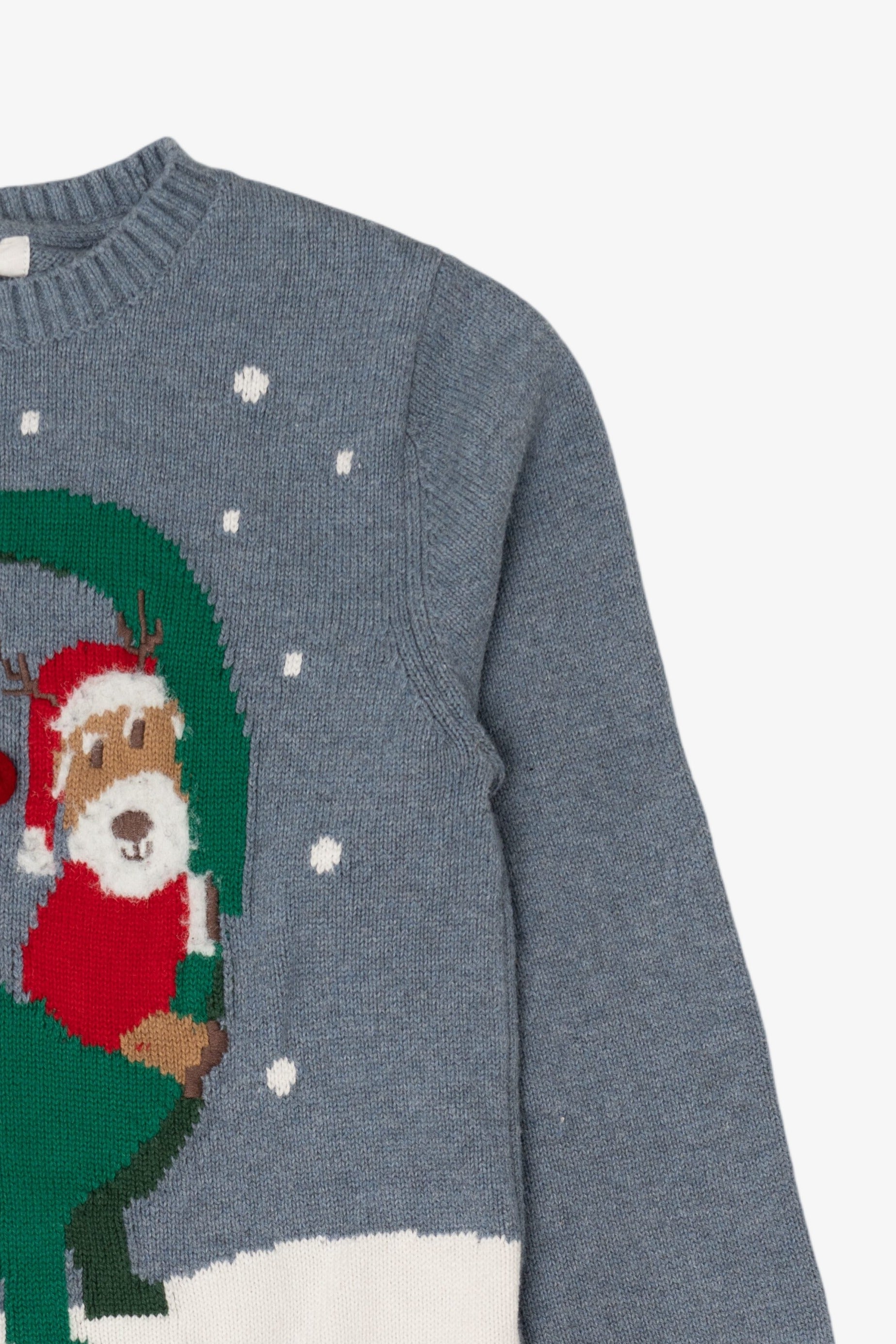 Blue H&M Santa And Dinosaur Ugly Christmas Pullover (2010s)