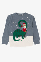 Blue H&M Santa And Dinosaur Ugly Christmas Pullover (2010s)