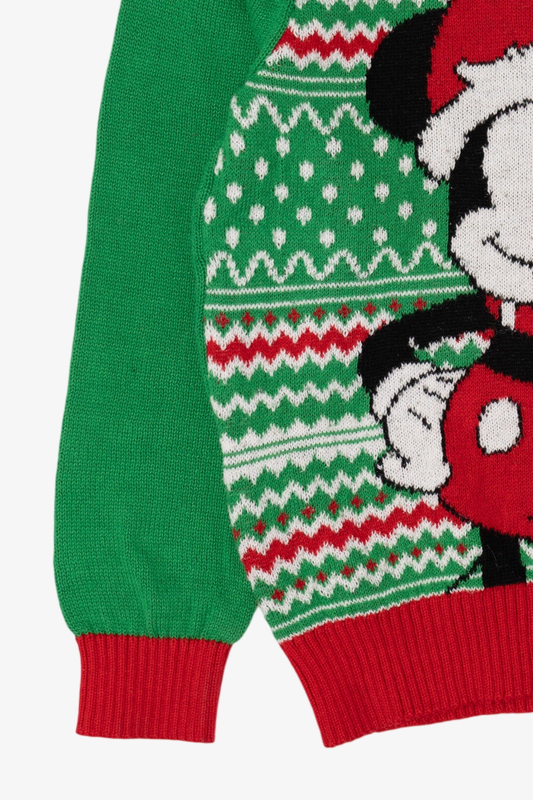 Green Disney Mickey Mouse Ugly Christmas Pullover (2010s)