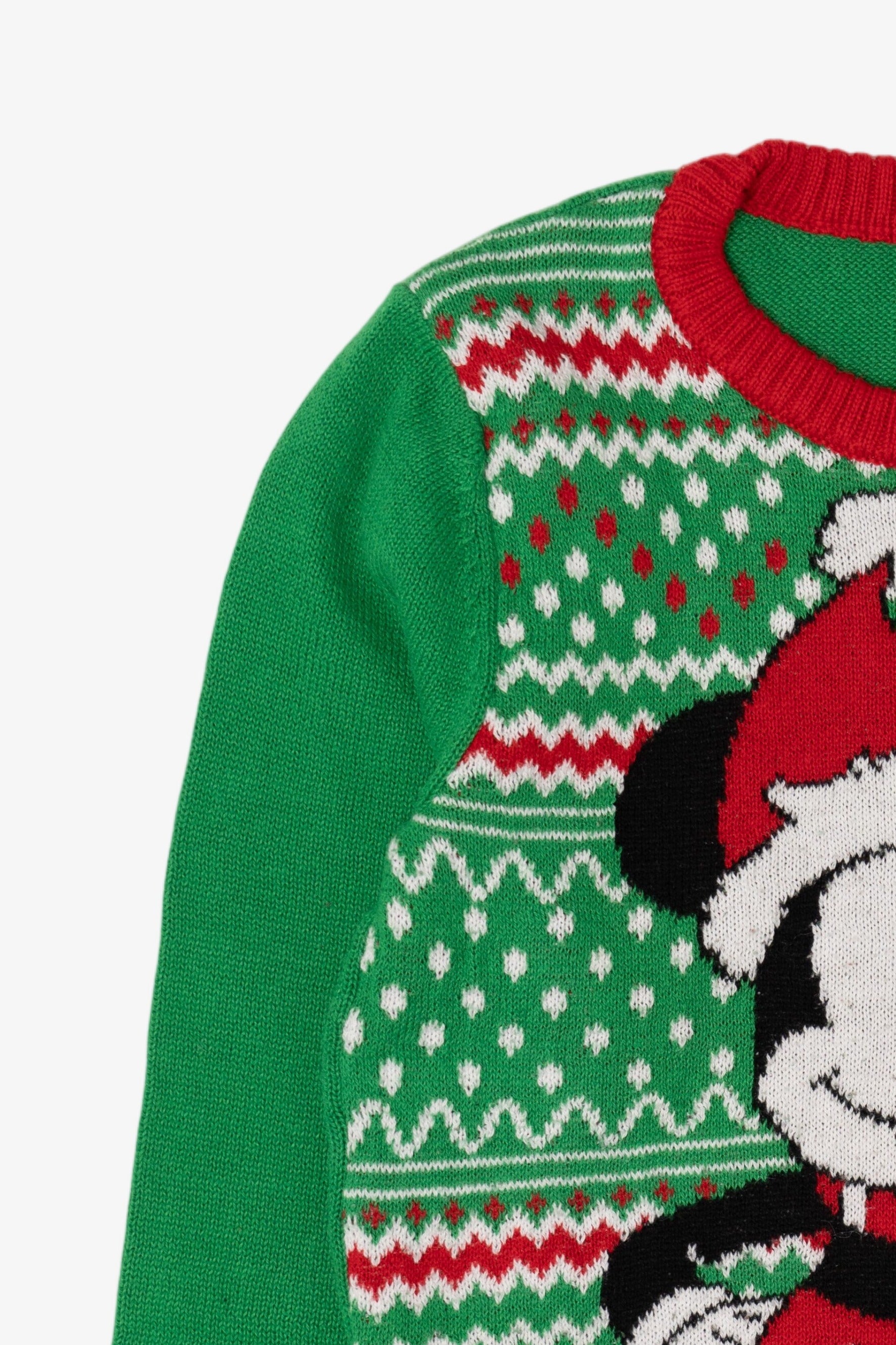 Green Disney Mickey Mouse Ugly Christmas Pullover (2010s)