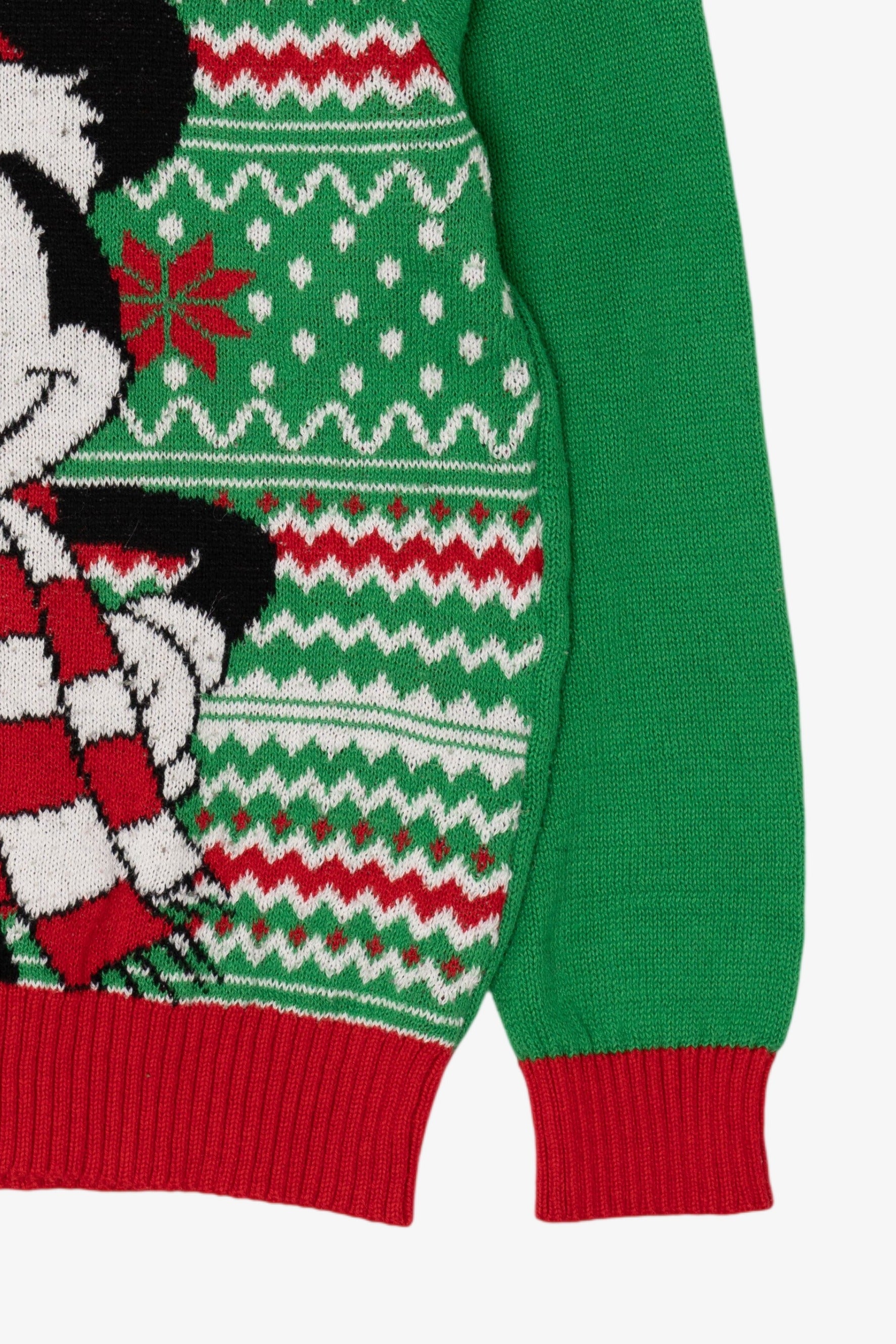 Green Disney Mickey Mouse Ugly Christmas Pullover (2010s)