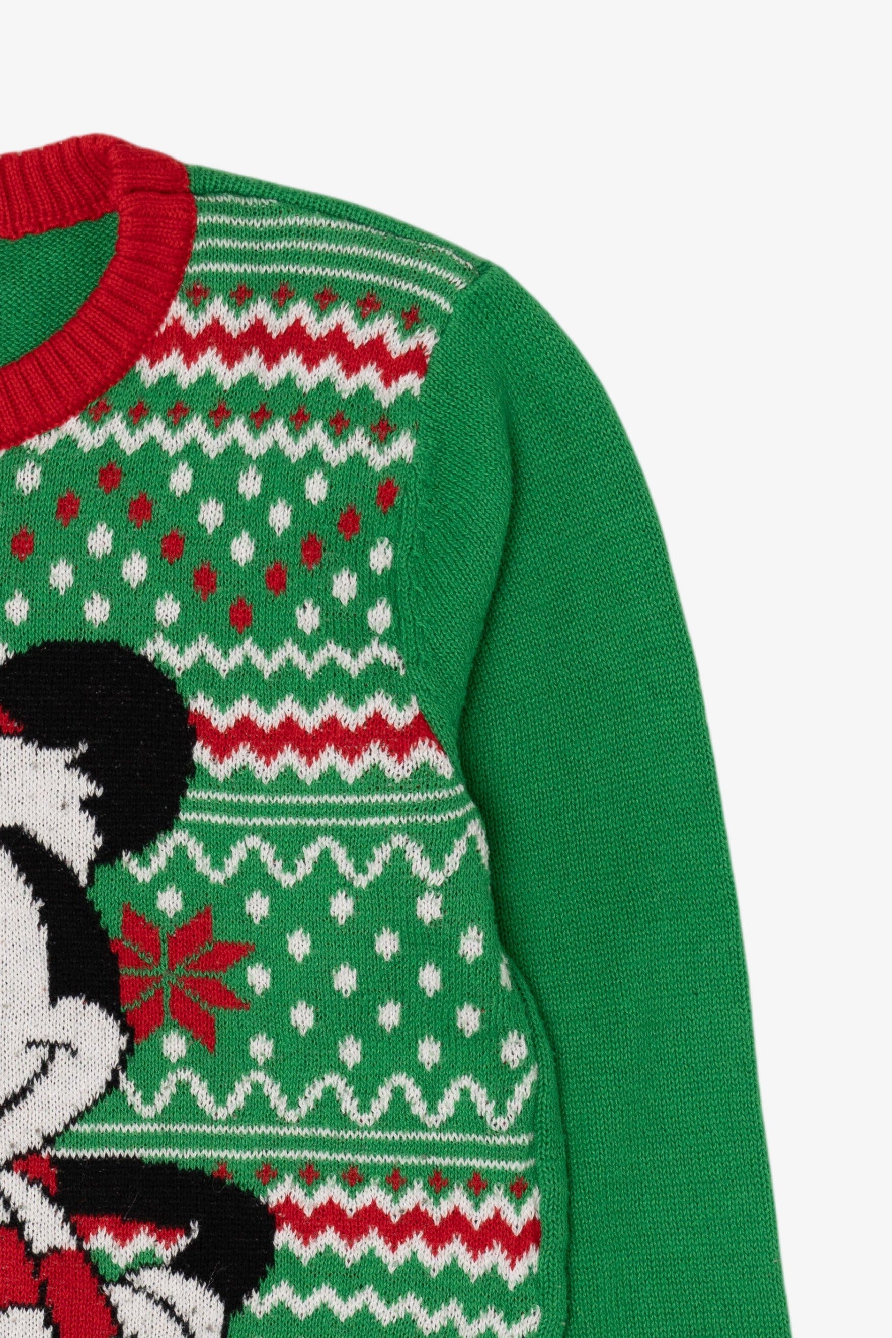 Green Disney Mickey Mouse Ugly Christmas Pullover (2010s)
