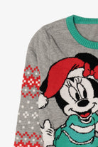 Kids Gray Disney Mickey And Minnie Mouse Ugly Christmas Pullover (2010s)