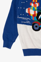Kids Blue Penguins And Presents Ugly Christmas Pullover (2010s)