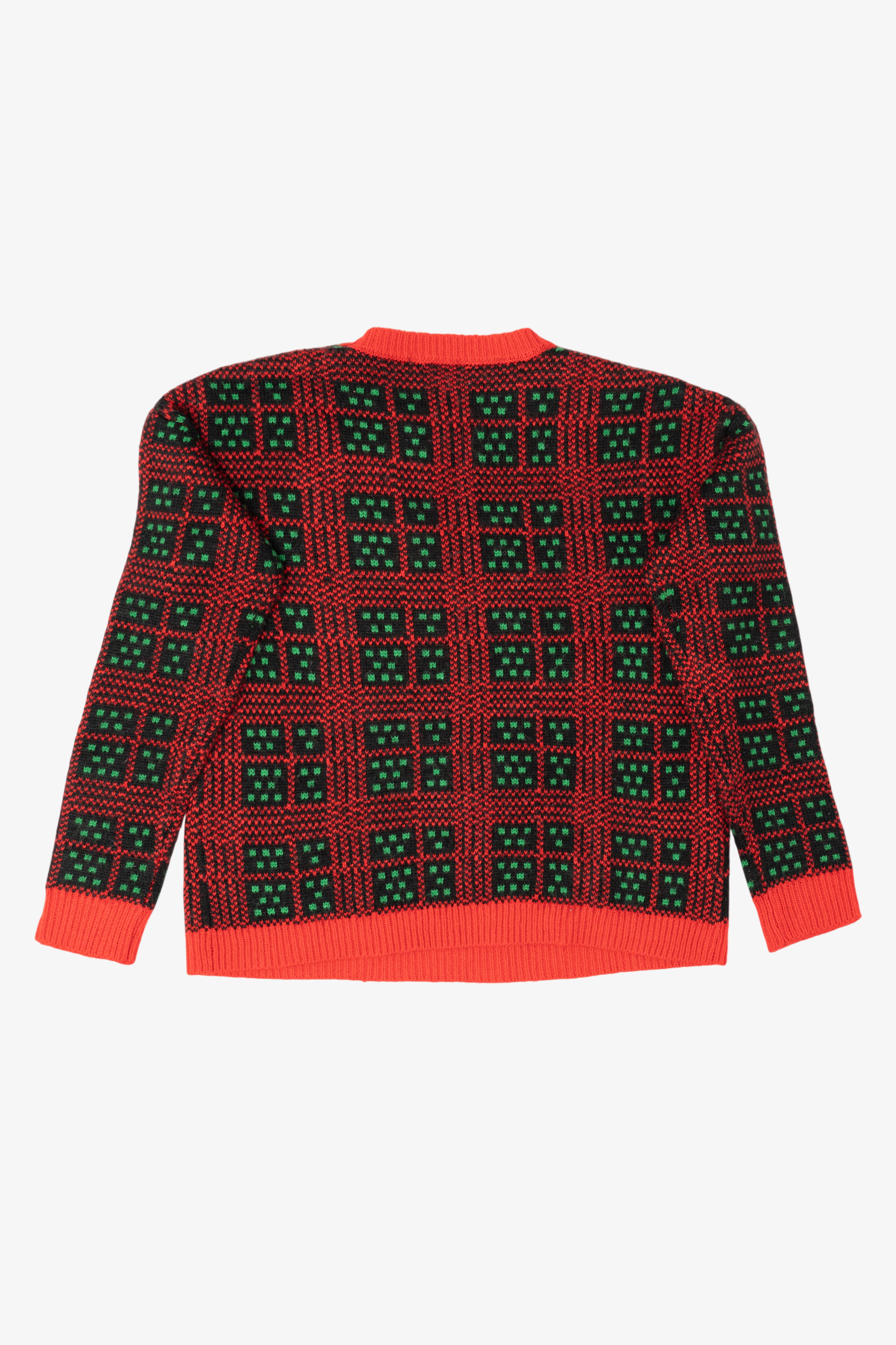 Red "Santa's Bestie" Santa Ugly Christmas Pullover (2010s)