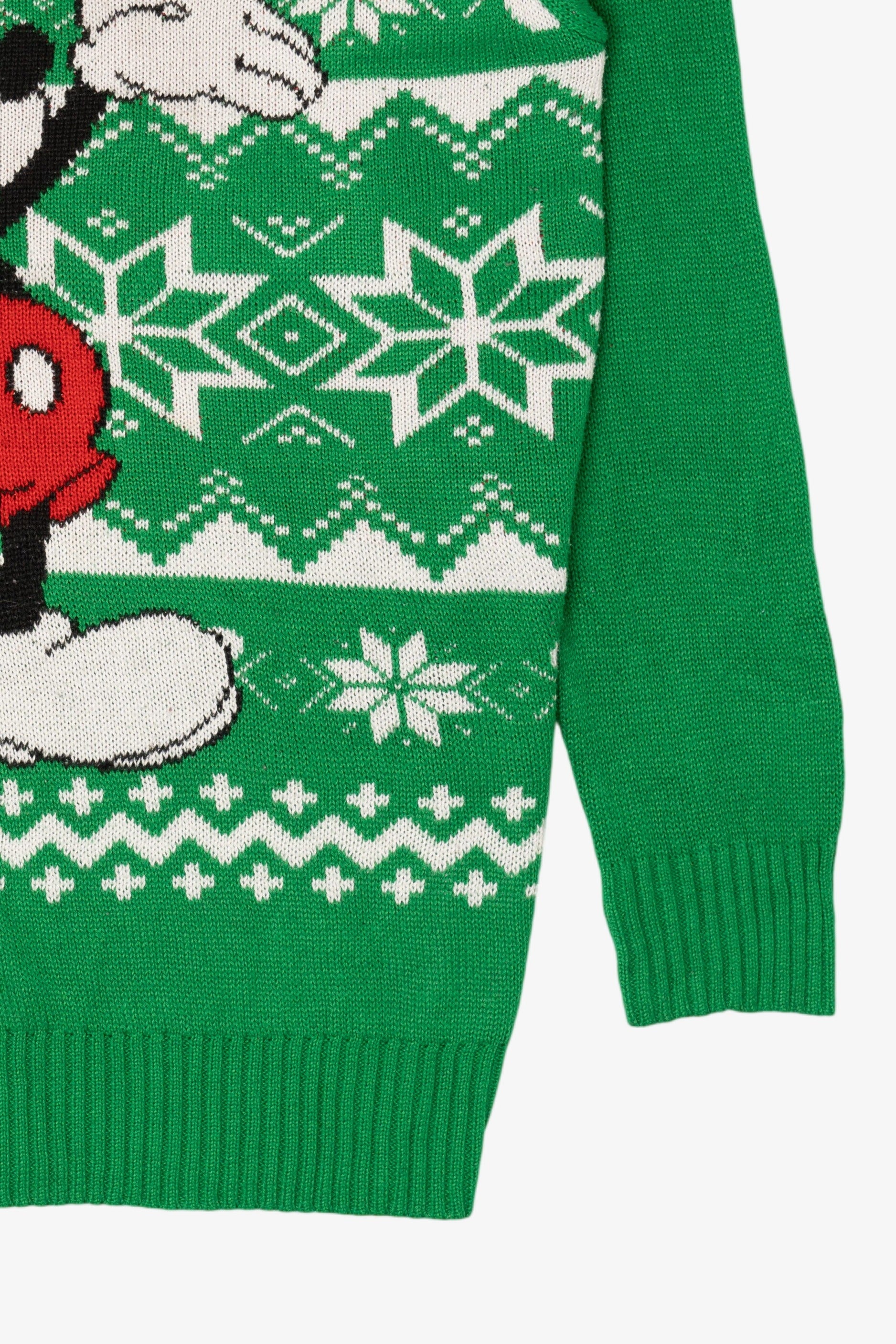Green Disney Mickey Mouse Ugly Christmas Pullover (2010s)