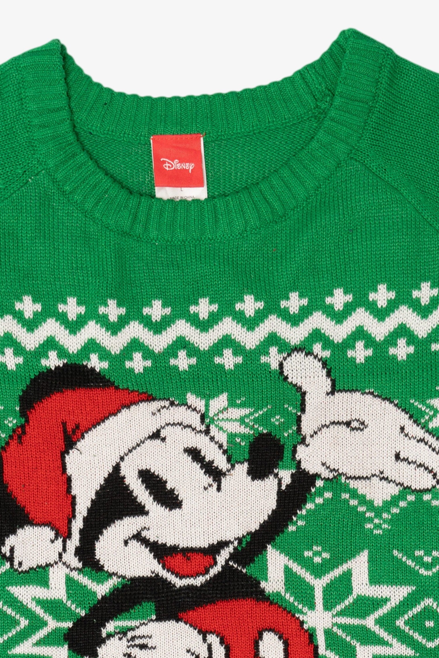 Green Disney Mickey Mouse Ugly Christmas Pullover (2010s)
