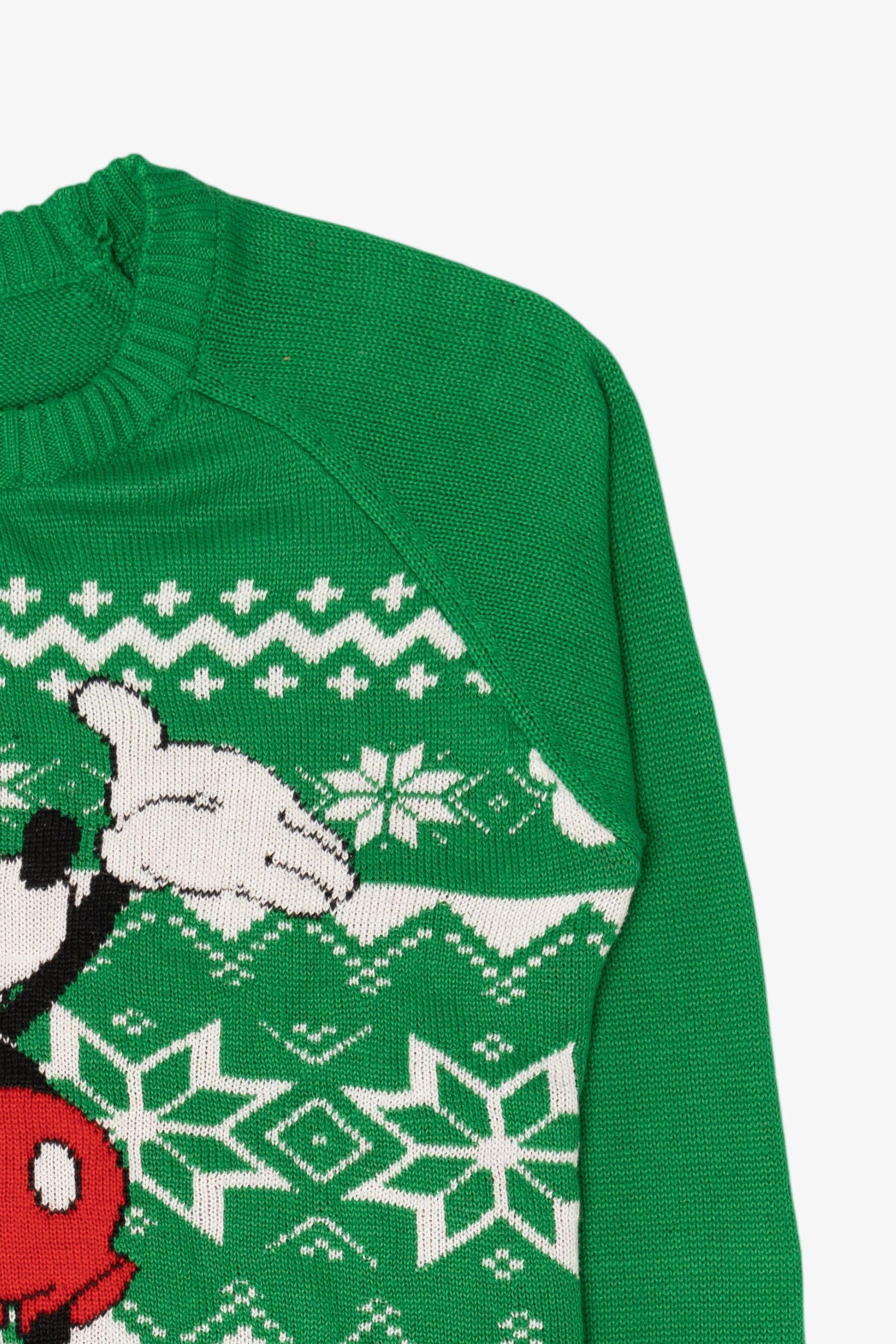 Green Disney Mickey Mouse Ugly Christmas Pullover (2010s)