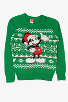 Green Disney Mickey Mouse Ugly Christmas Pullover (2010s)