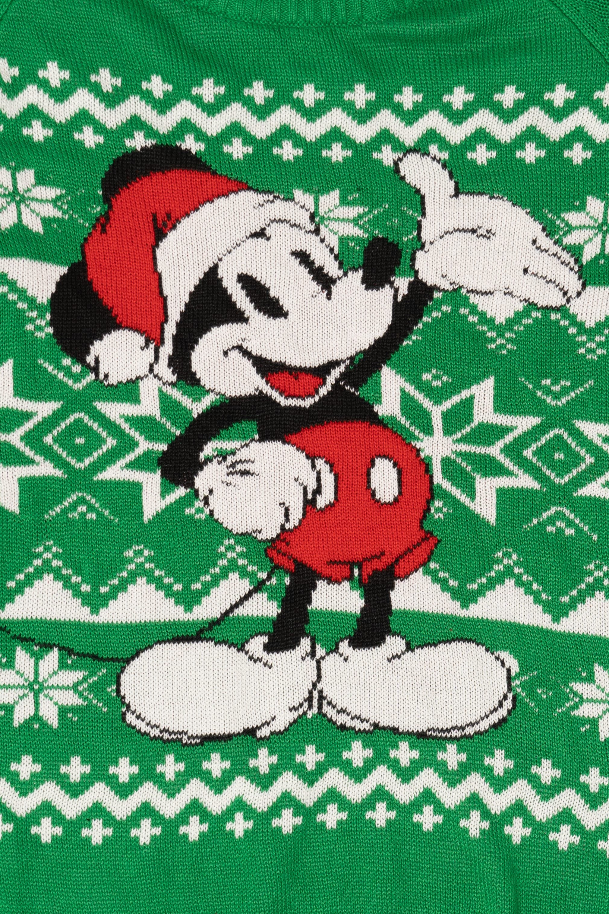 Green Disney Mickey Mouse Ugly Christmas Pullover (2010s)