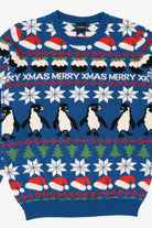 Blue Jake Austin Penguins Ugly Christmas Pullover (2020s)