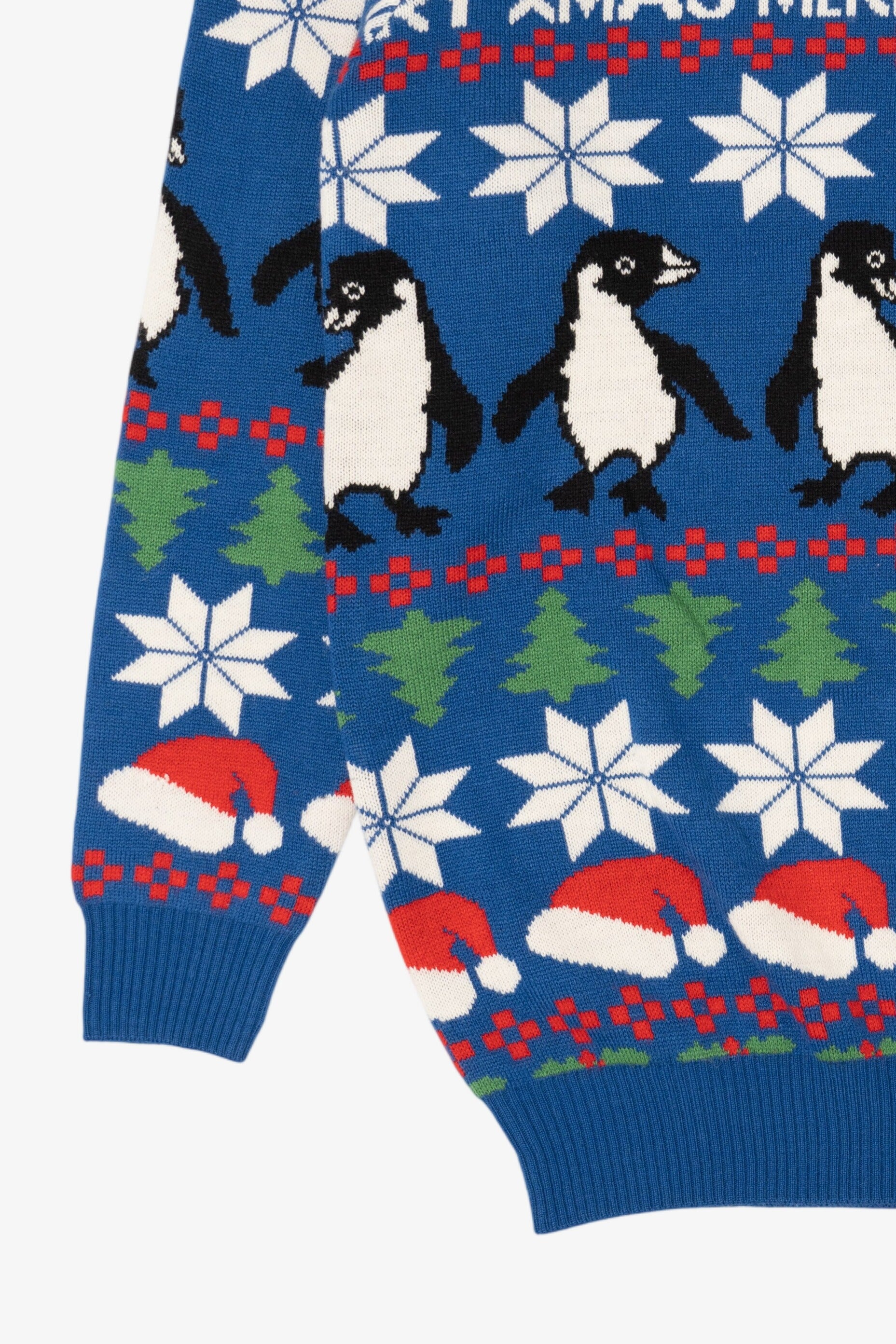 Blue Jake Austin Penguins Ugly Christmas Pullover (2020s)