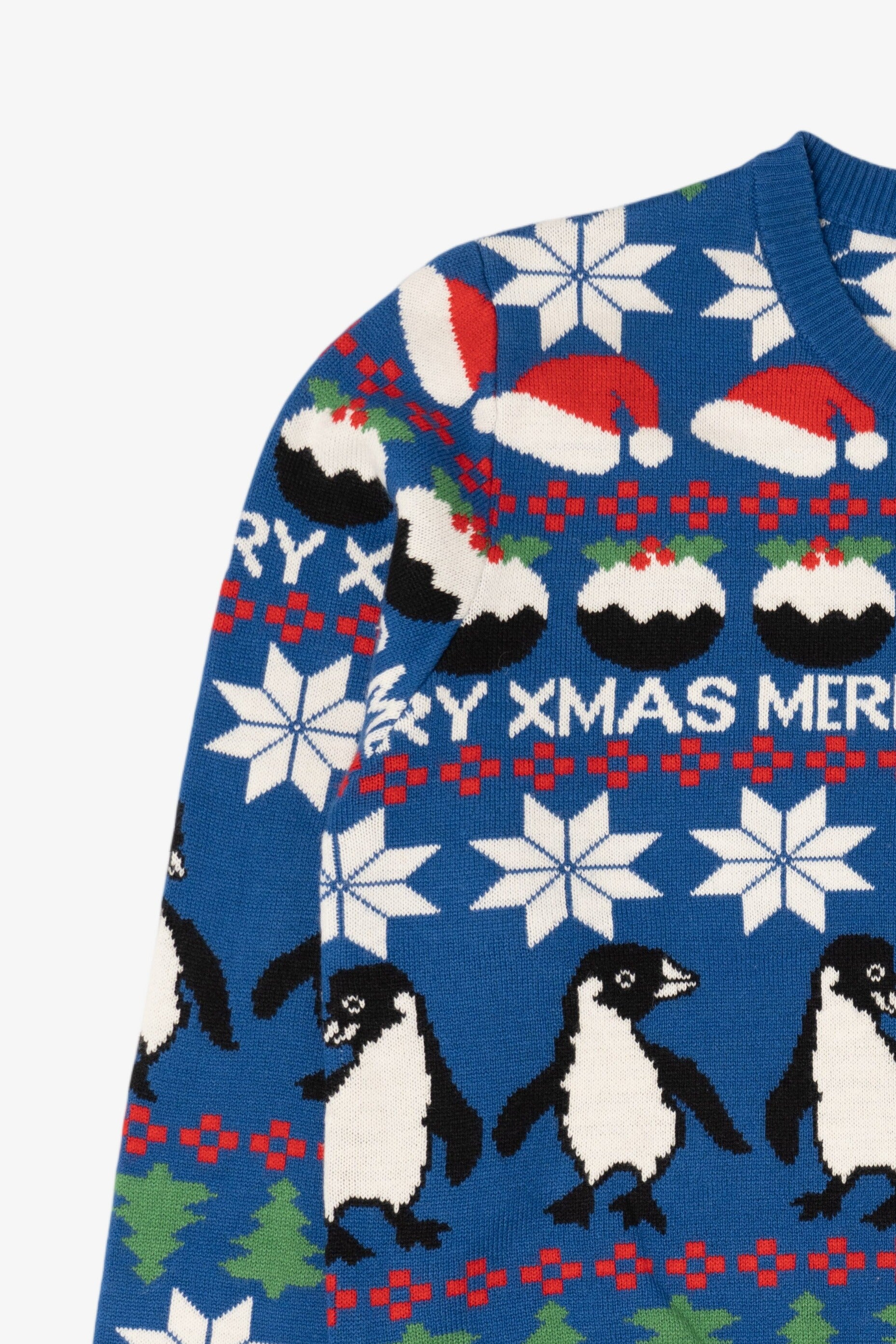 Blue Jake Austin Penguins Ugly Christmas Pullover (2020s)