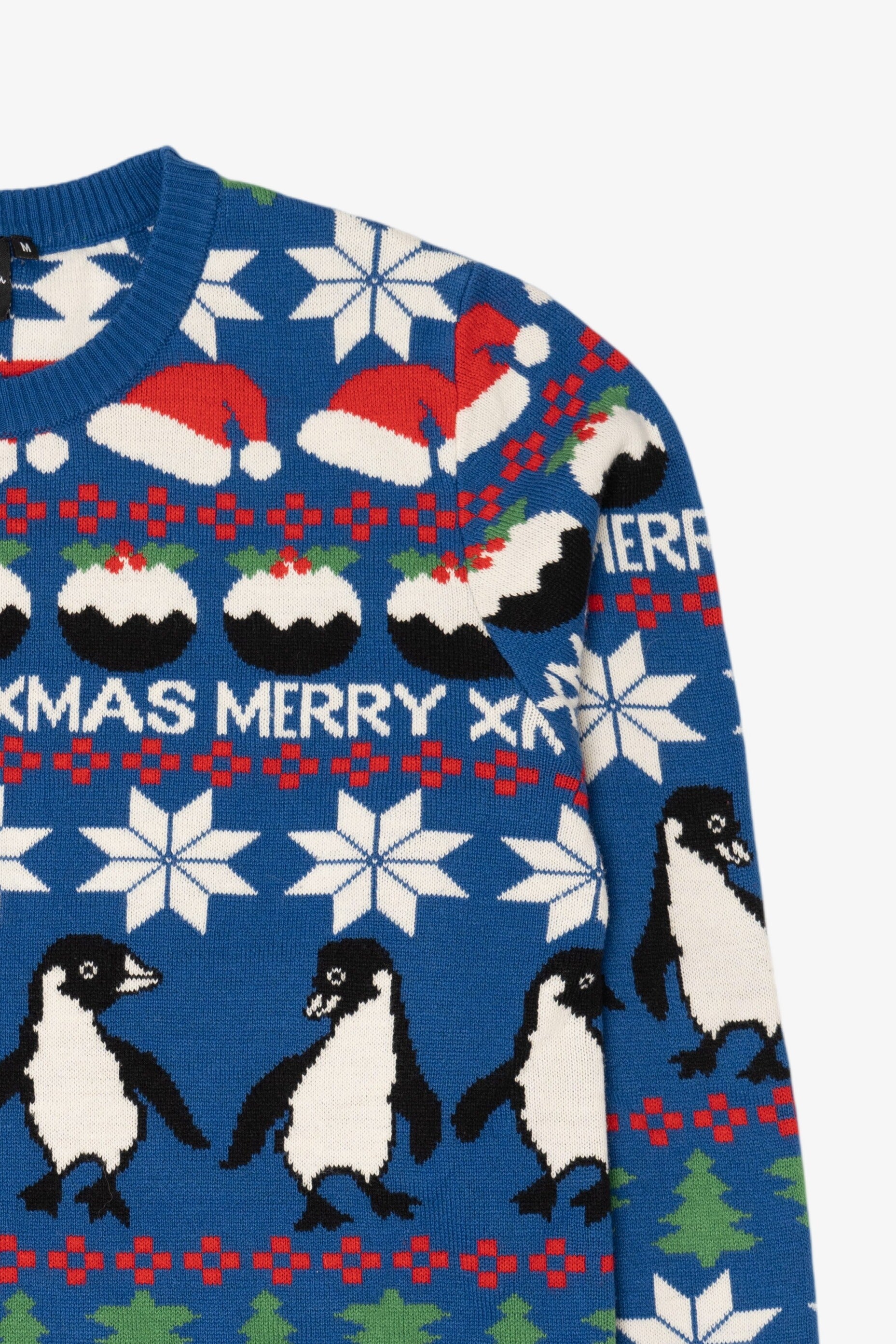 Blue Jake Austin Penguins Ugly Christmas Pullover (2020s)