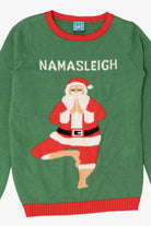 Green Norther Pole Santa "Namasleigh" Ugly Christmas Pullover (2010s)