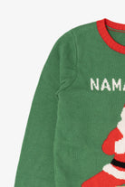 Green Norther Pole Santa "Namasleigh" Ugly Christmas Pullover (2010s)