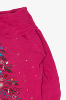 Vintage Hot Pink B.P Design Tree Ugly Christmas Pullover (1990s)
