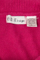 Vintage Hot Pink B.P Design Tree Ugly Christmas Pullover (1990s)