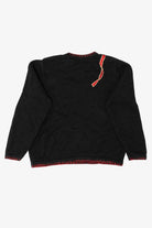 Vintage Black B.P Design Cat In Stocking Ugly Christmas Pullover (1990s)