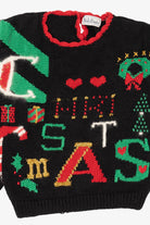 Vintage Black Belle Pointe Ugly Christmas Pullover (1990s)