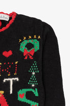 Vintage Black Belle Pointe Ugly Christmas Pullover (1990s)