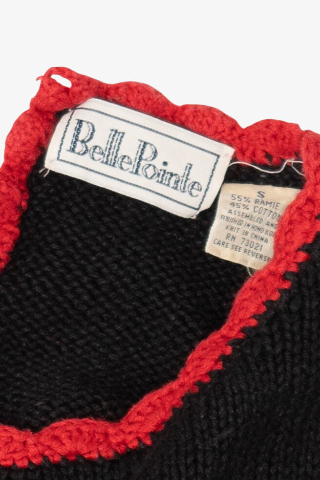 Vintage Black Belle Pointe Ugly Christmas Pullover (1990s)