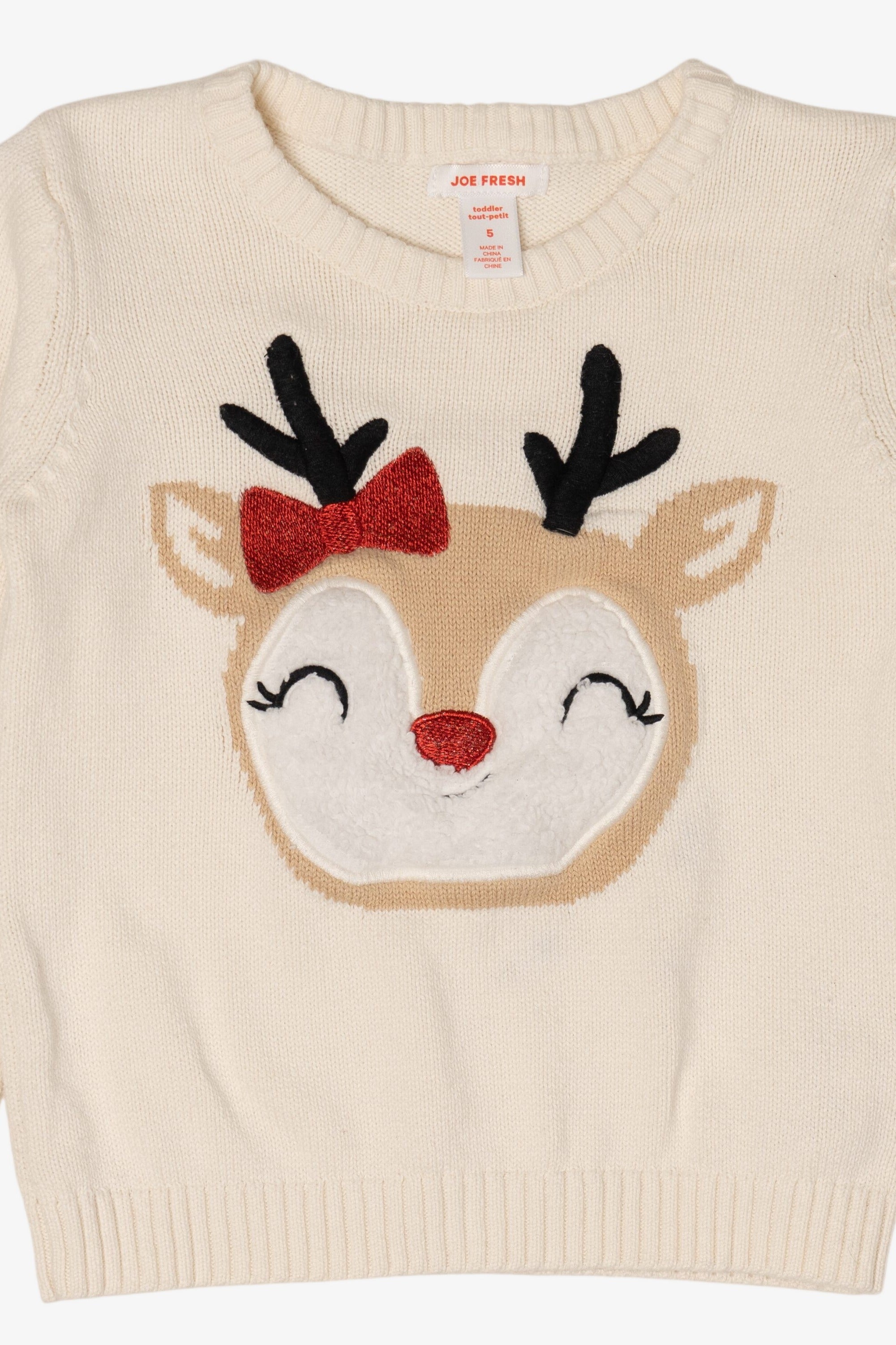 Kids Cute Reindeer Ugly Christmas Pullover (2020s)