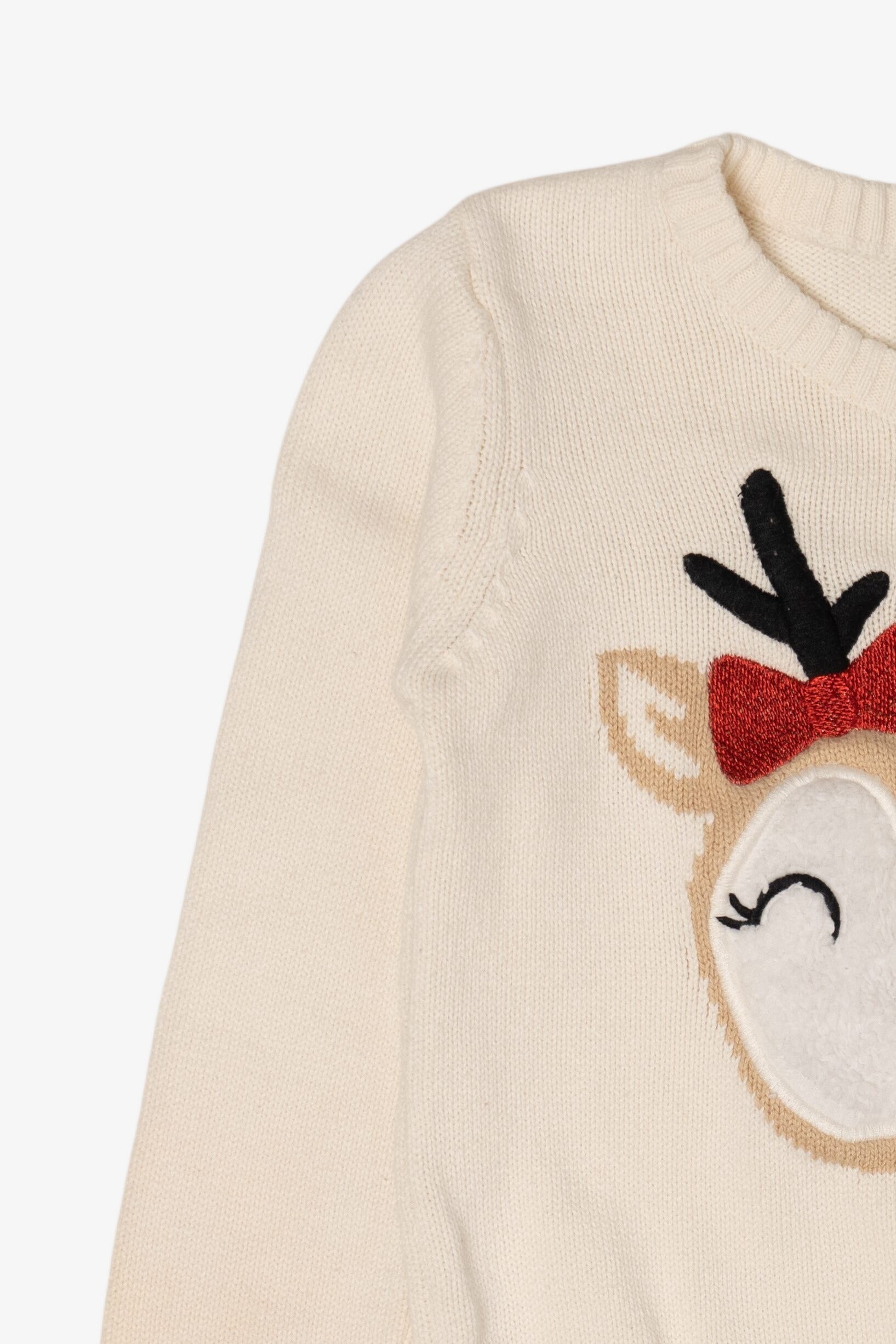 Kids Cute Reindeer Ugly Christmas Pullover (2020s)