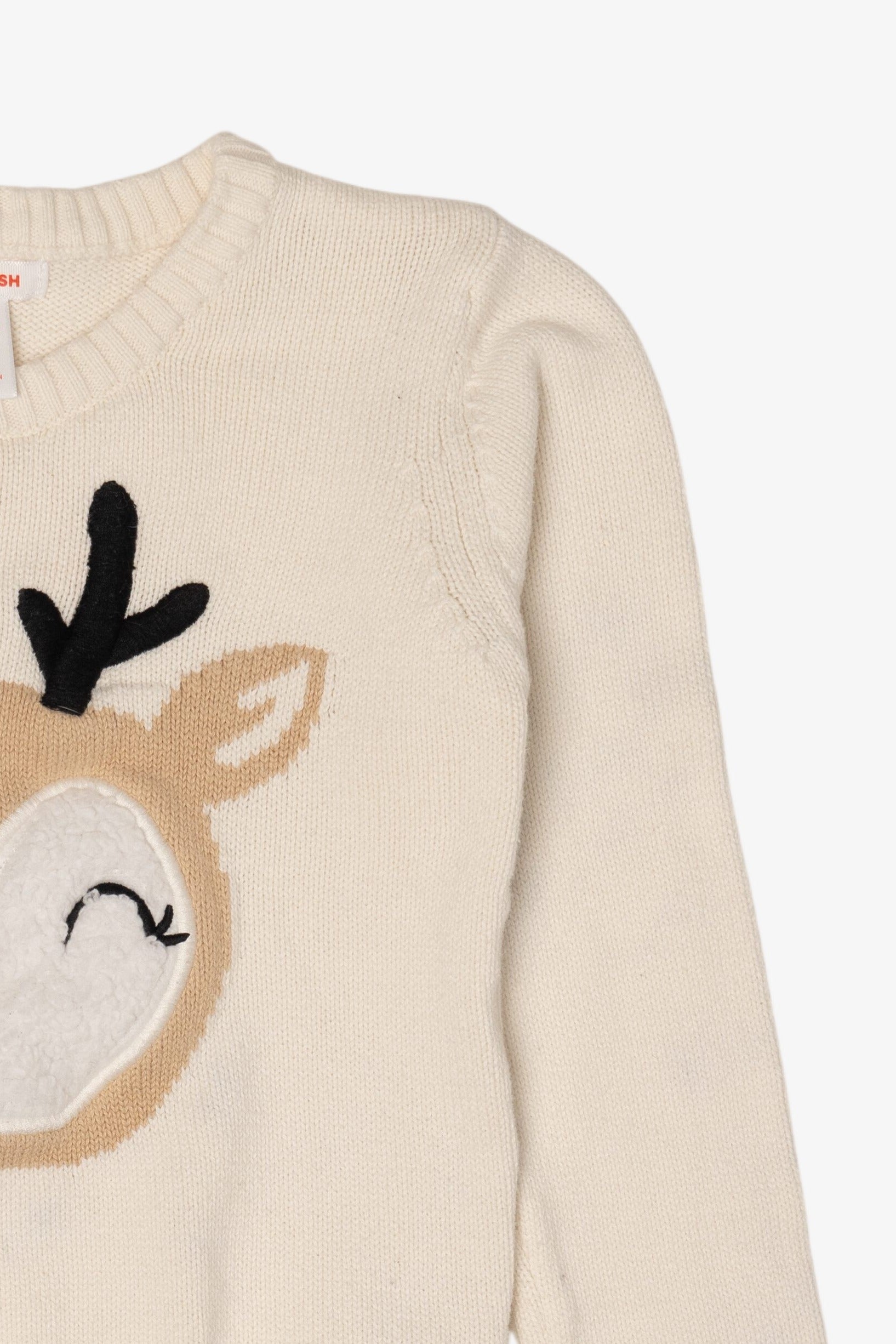Kids Cute Reindeer Ugly Christmas Pullover (2020s)
