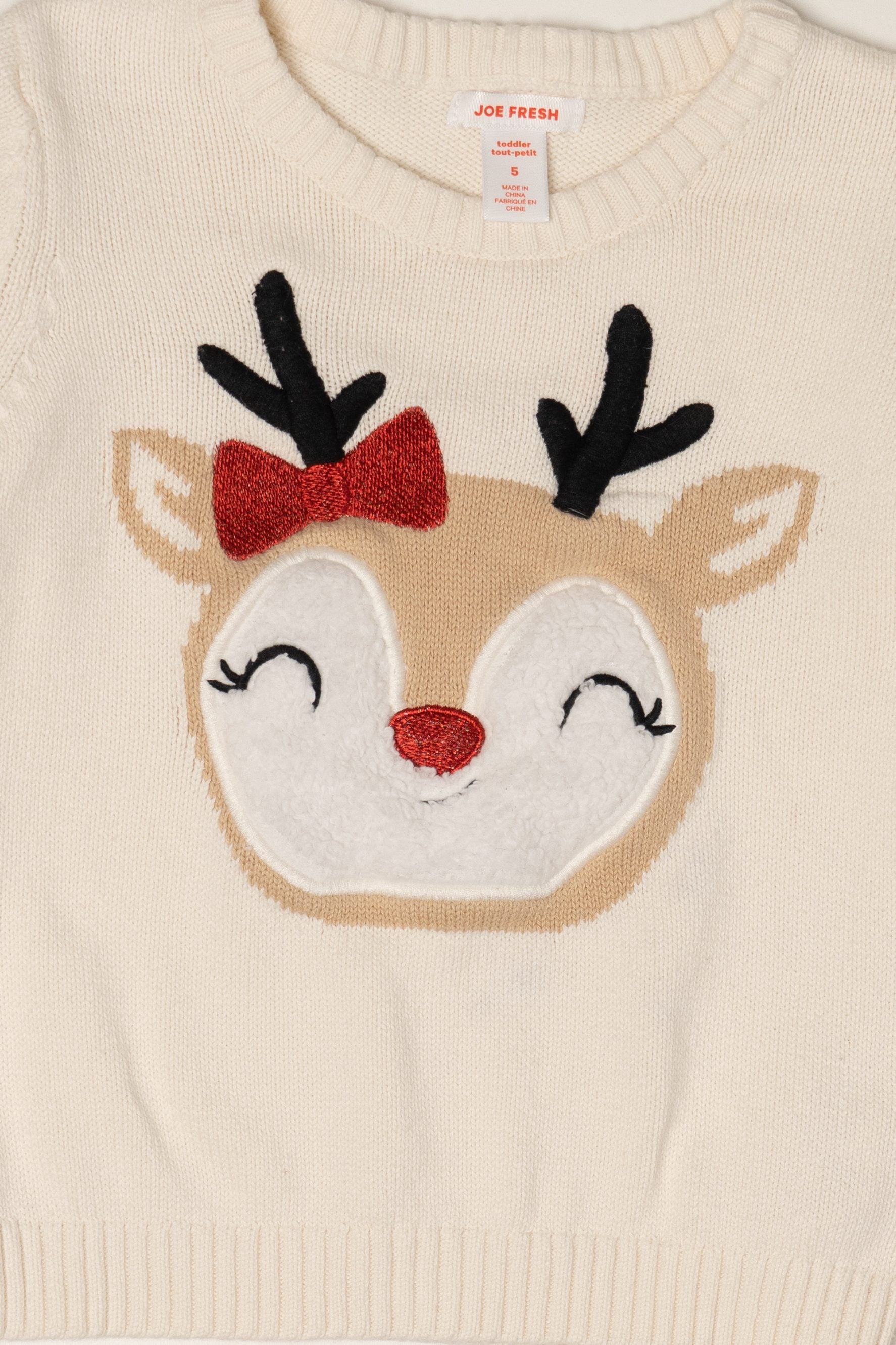 Kids Cute Reindeer Ugly Christmas Pullover (2020s)