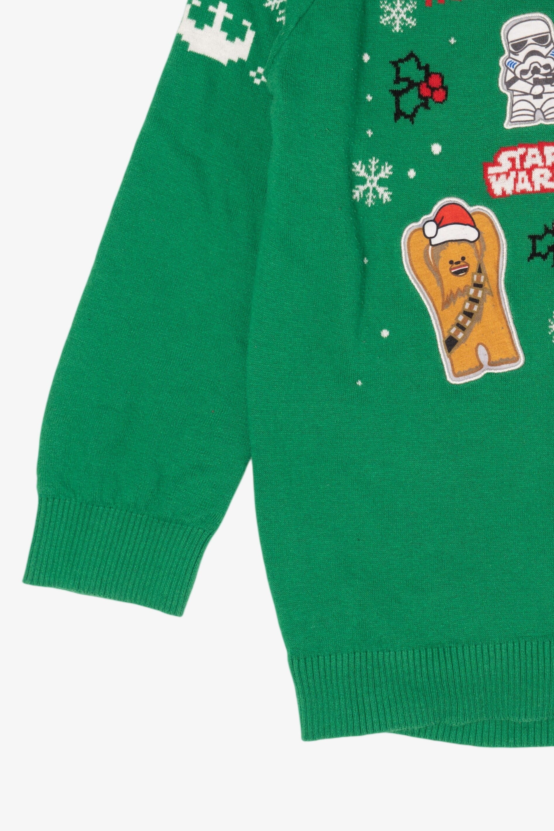 Kids Green Star Wars Ugly Christmas Pullover (2010s)