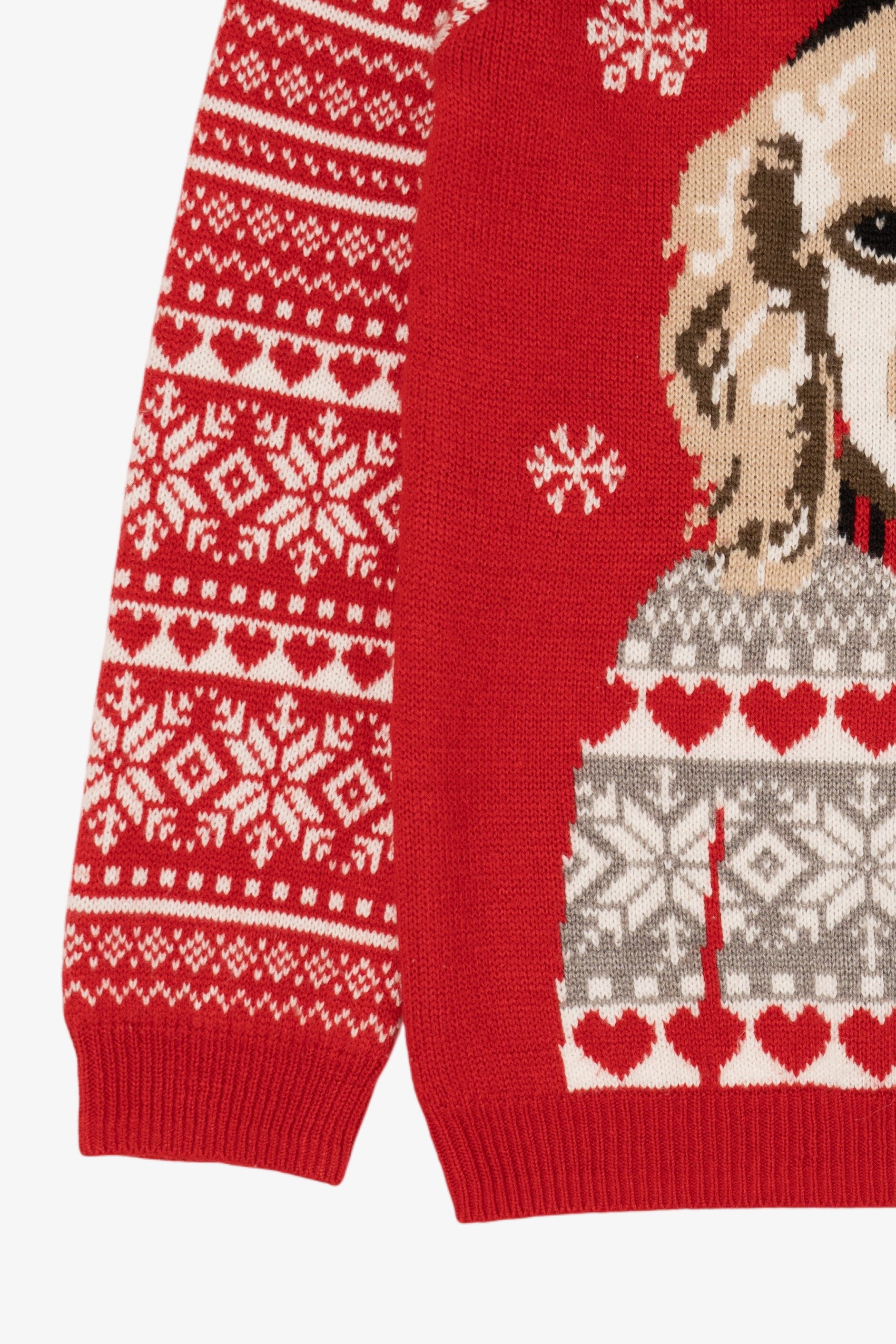 Red Love Christmas Dogs Ugly Pullover (2020s)