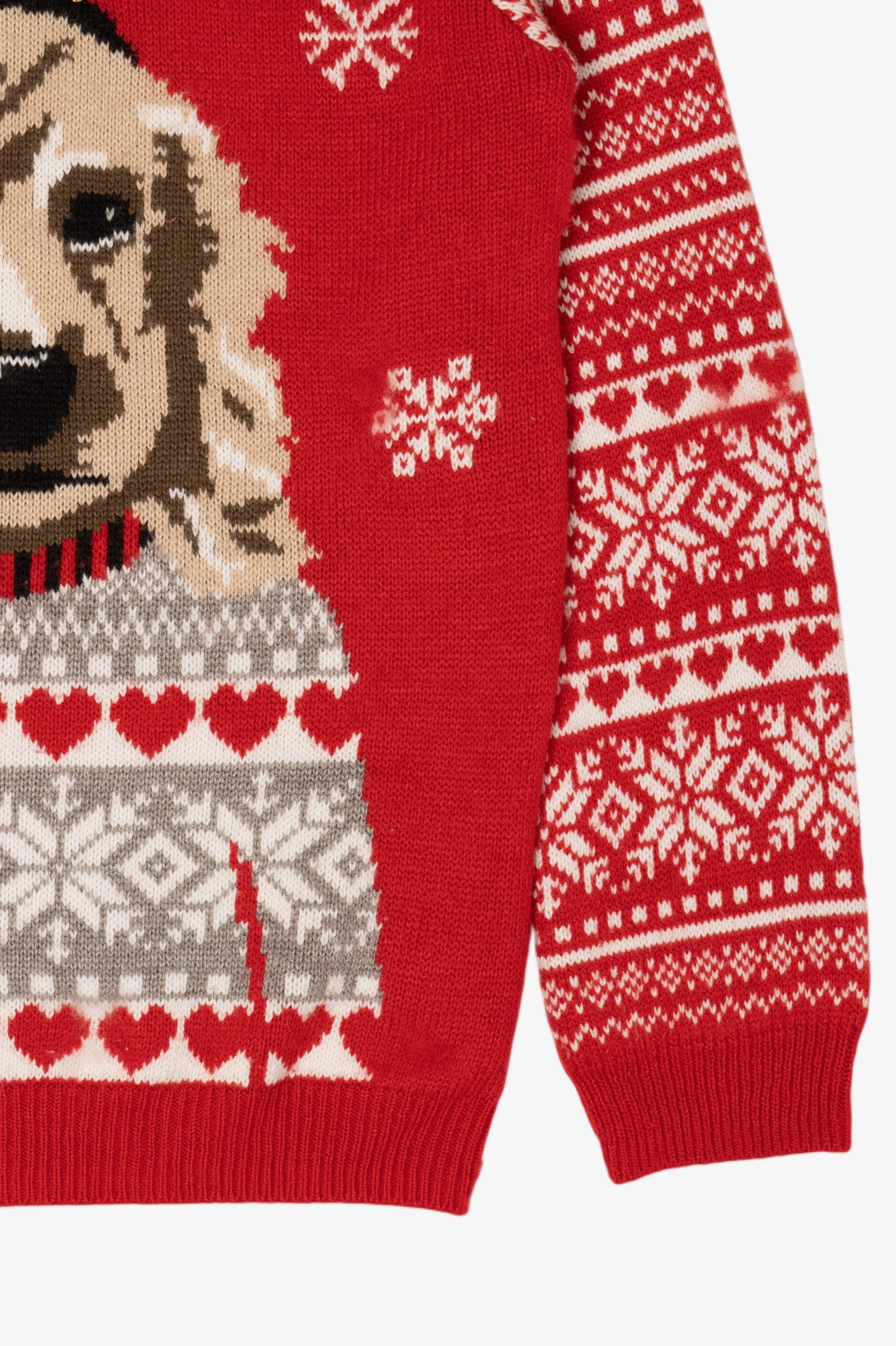 Red Love Christmas Dogs Ugly Pullover (2020s)