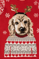 Red Love Christmas Dogs Ugly Pullover (2020s)