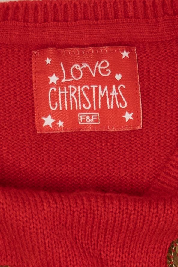 Red Love Christmas Dogs Ugly Pullover (2020s)
