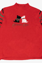 Red Merry & Bright Dogs Ugly Christmas Pullover (2010s)