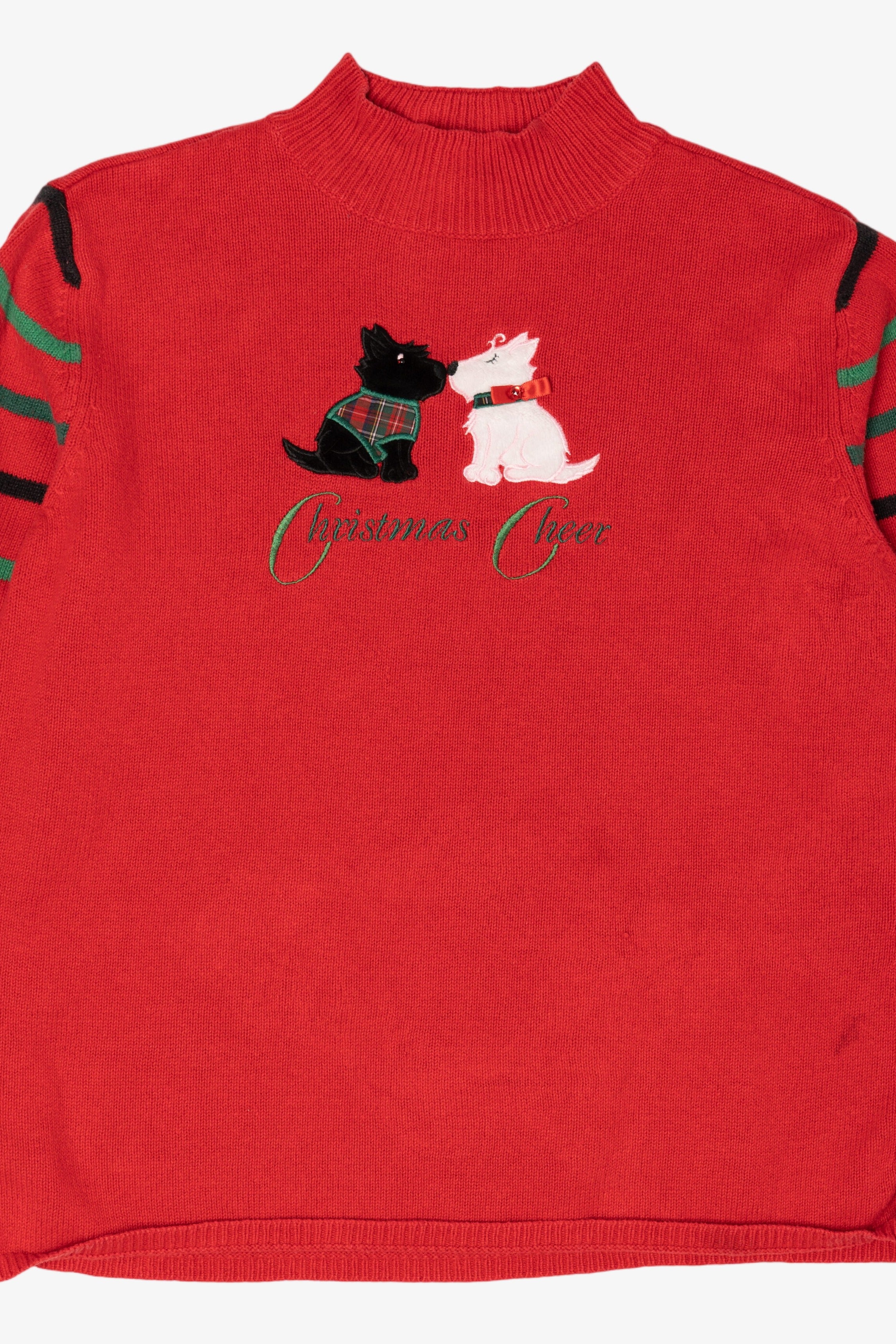 Red Merry & Bright Dogs Ugly Christmas Pullover (2010s)
