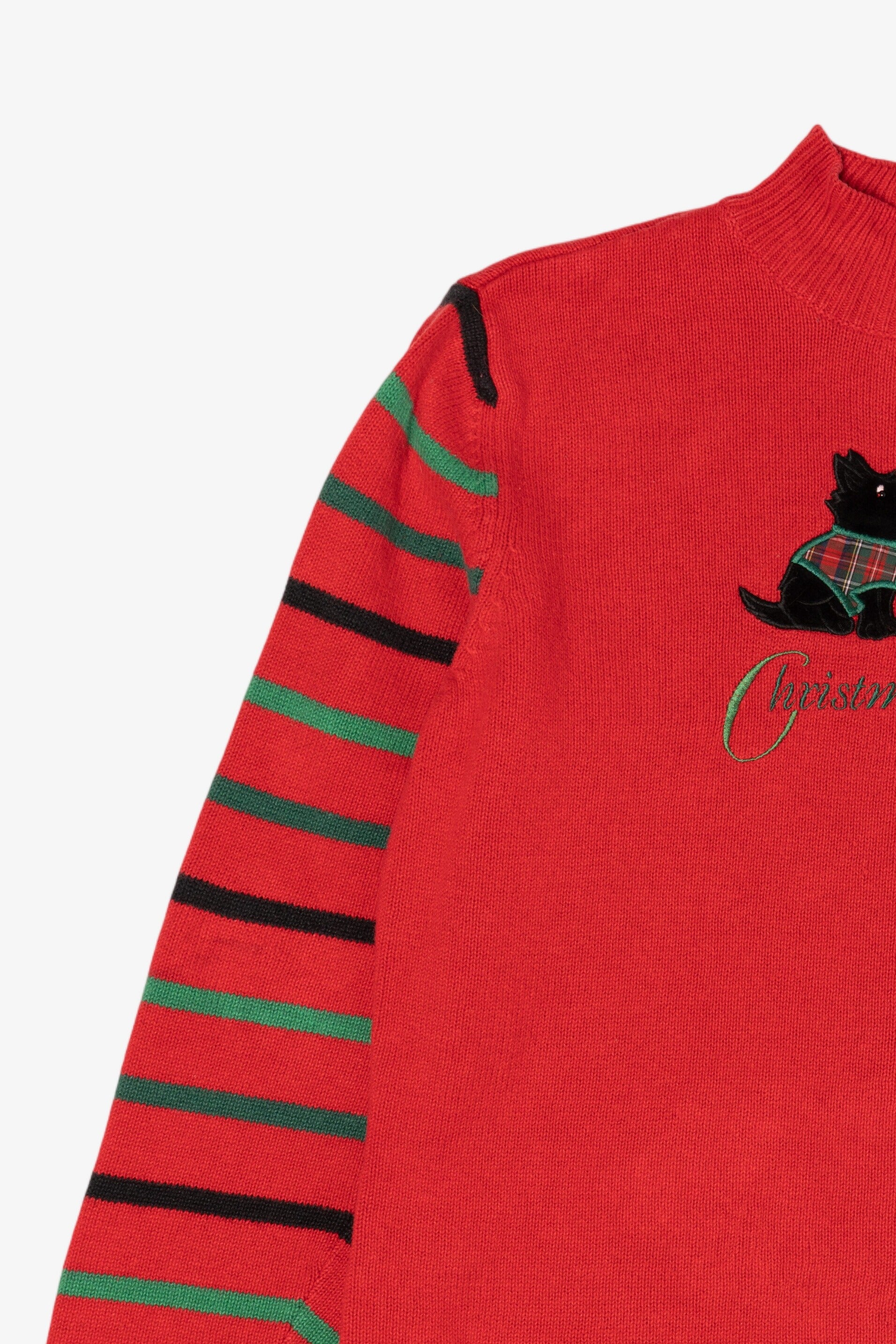 Red Merry & Bright Dogs Ugly Christmas Pullover (2010s)