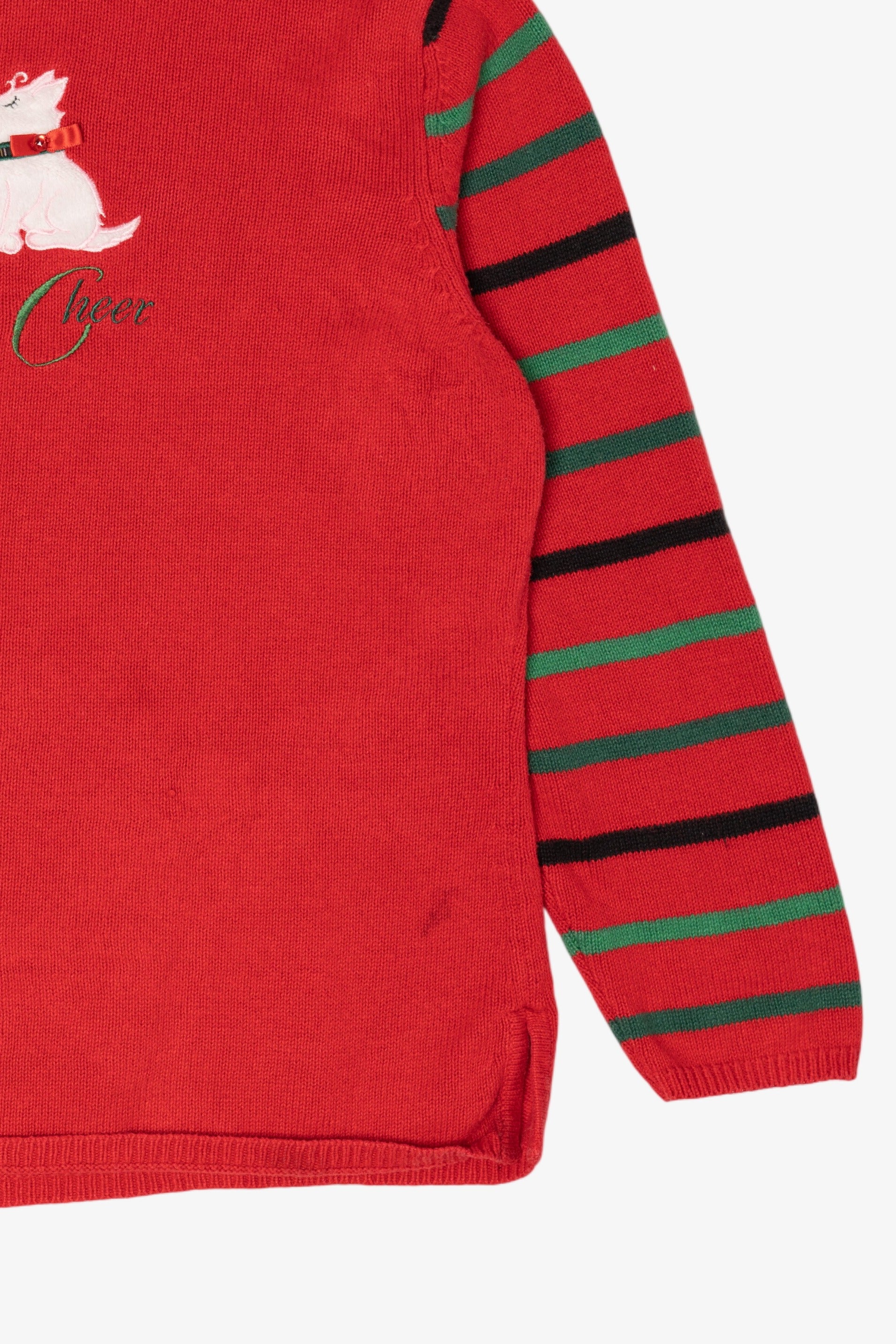Red Merry & Bright Dogs Ugly Christmas Pullover (2010s)