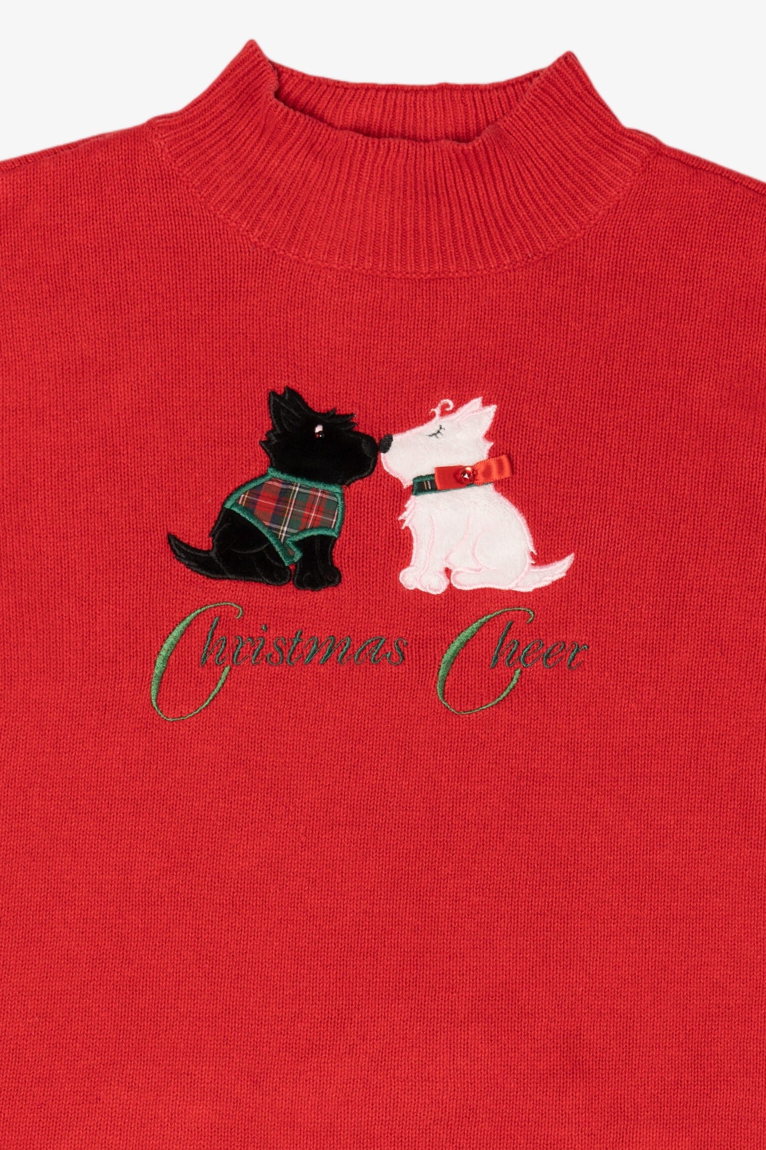Red Merry & Bright Dogs Ugly Christmas Pullover (2010s)