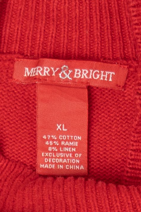 Red Merry & Bright Dogs Ugly Christmas Pullover (2010s)