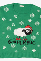 Green "Baahumbug" Ugly Christmas Pullover (2010s)