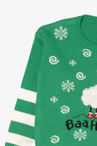 Green "Baahumbug" Ugly Christmas Pullover (2010s)